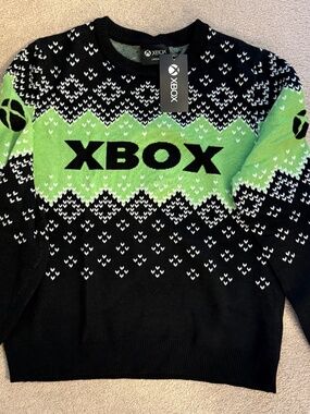 Authentic 2025 Microsoft Holiday Sweater - XBOX - FITS LIKE A MEDIUM